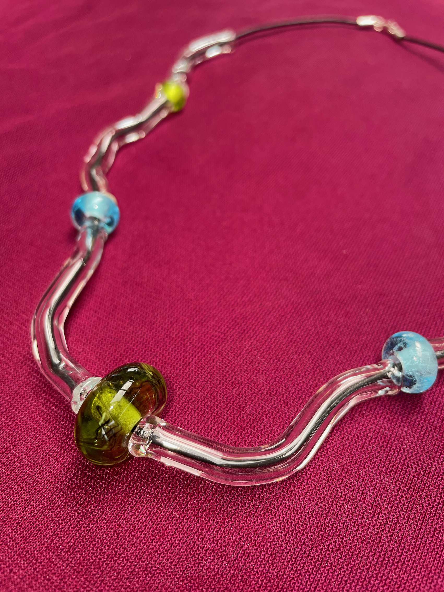 SoftHard Necklace (blue & yellow)