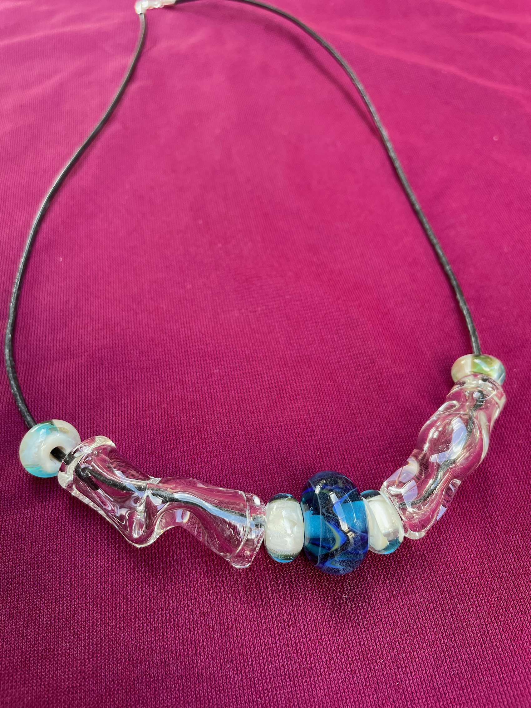 SoftHard Necklace (blue & white)