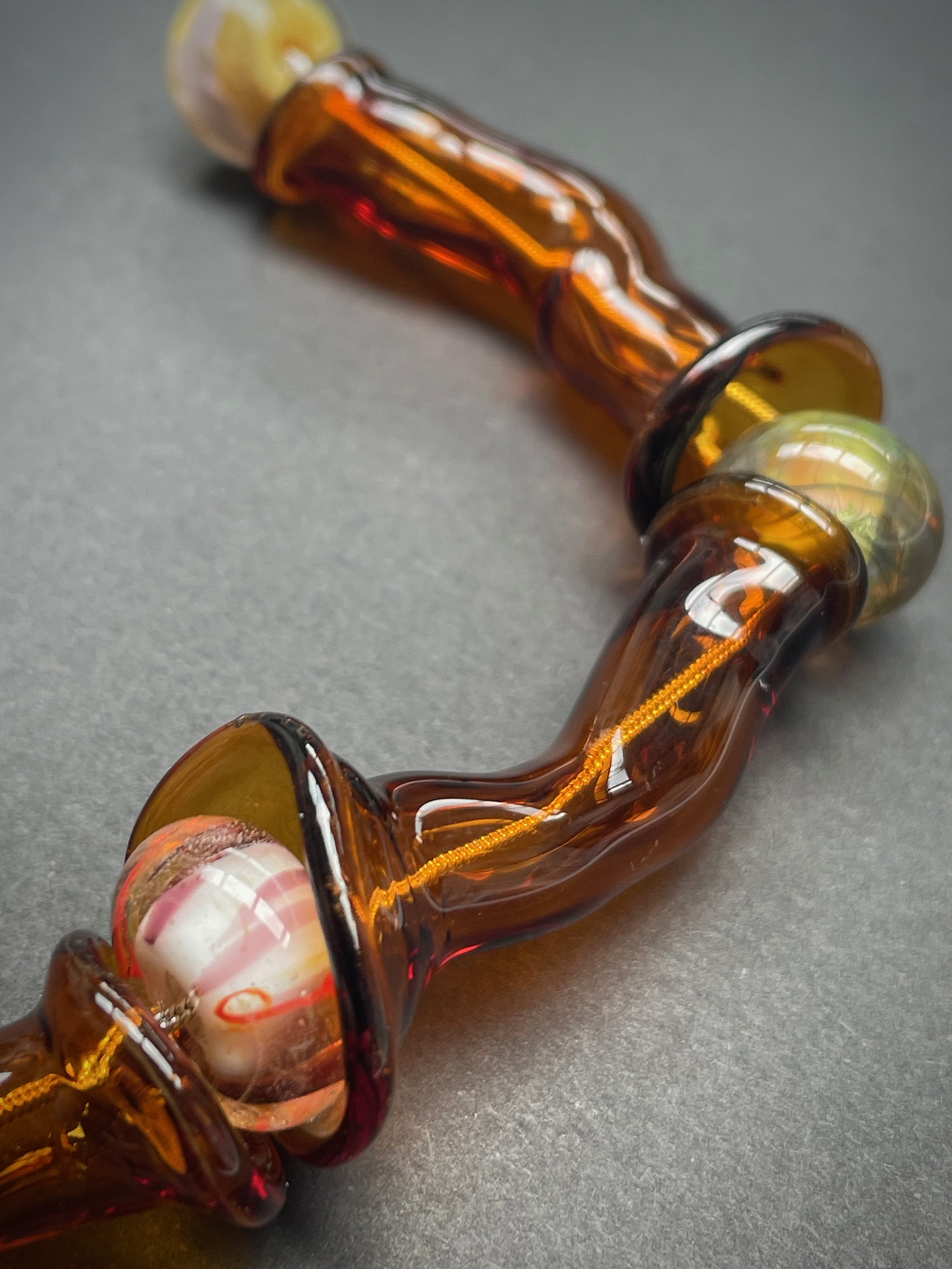 Post Prehistoric Lines (amber flare & green)