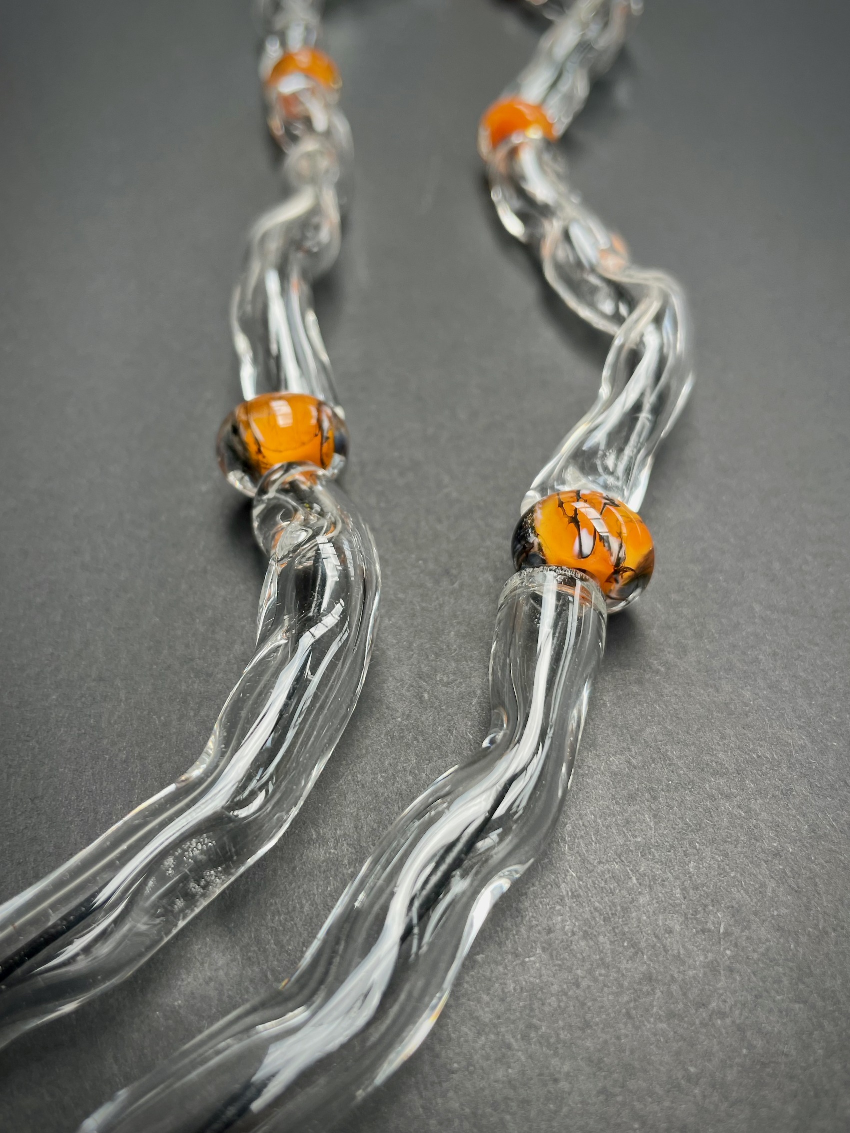 Post Prehistoric Lines (orange & clear)
