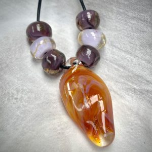 SoftHard Necklace (orange drop)