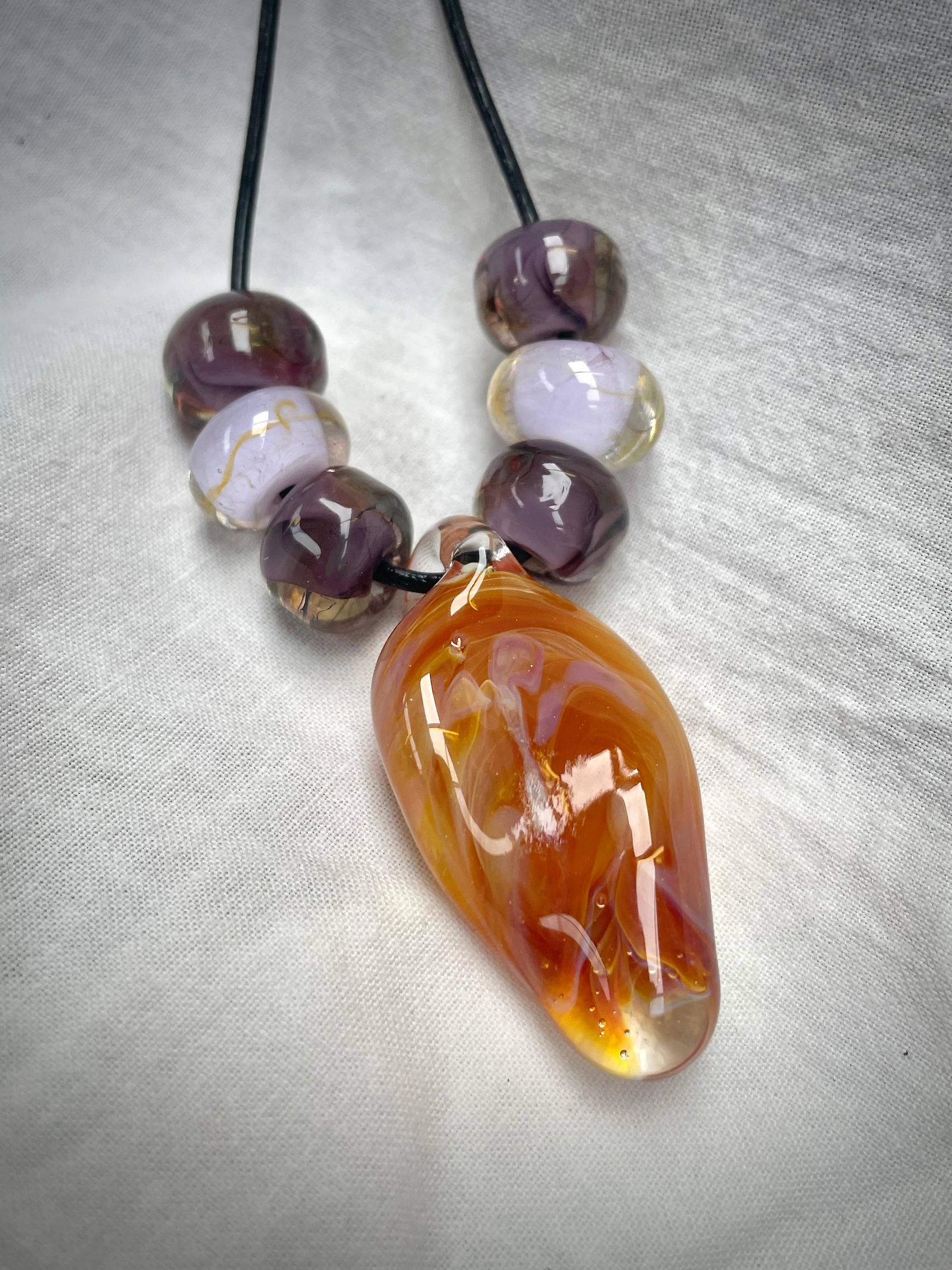 SoftHard Necklace (orange drop)