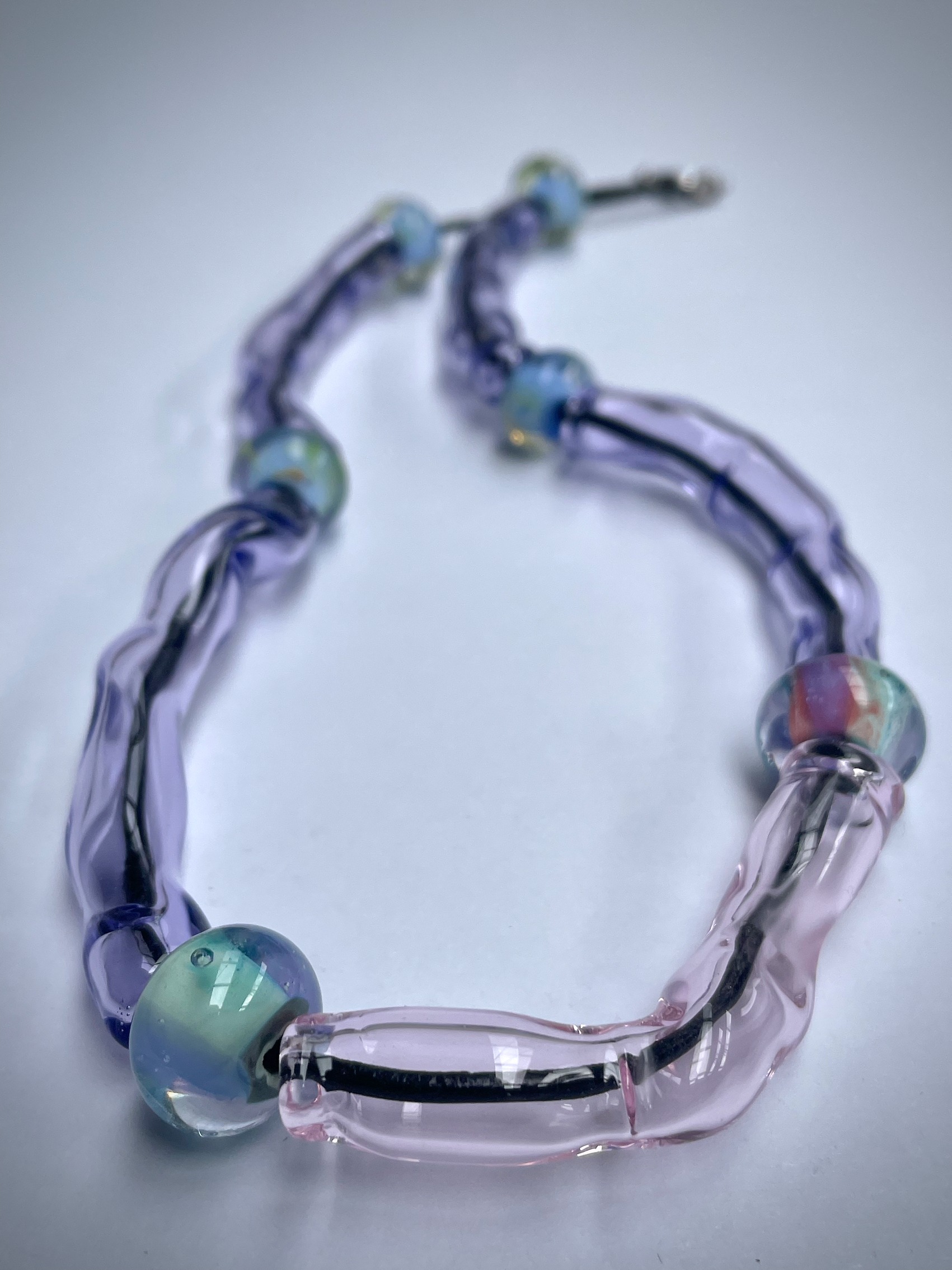 SoftHard Necklace (pink & purple)